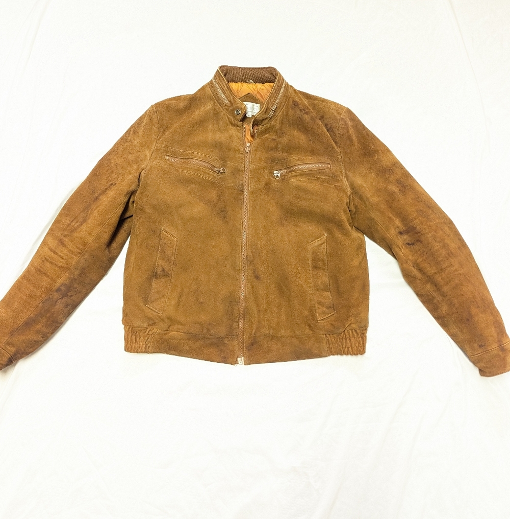 Tarleton 70s Vintage Leather Quilted Coat DAMAGE READ Western Streetwear Work
